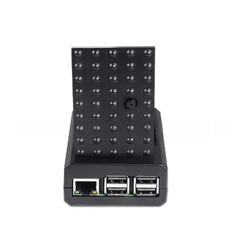 ABS Protective Shell with Metal Swivel Stand Compatible with Raspberry Pi 3B+/4B (Camera Mountable)