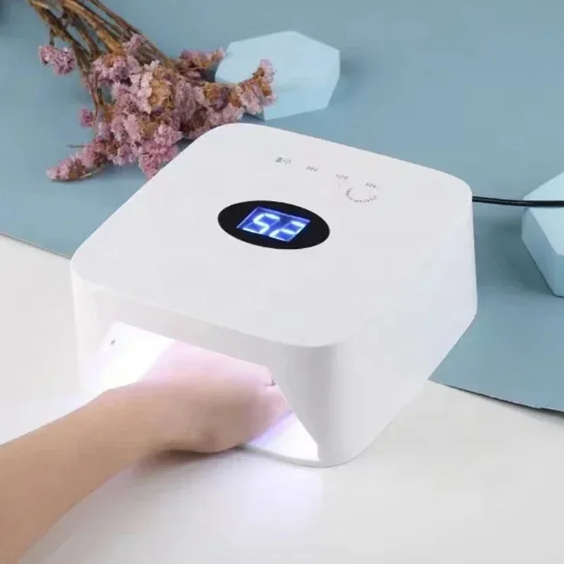 Woobela 54W Rechargeable Nail Lamp S50 Wireless Gel Polish Dryer Machine UV Light for Nails Cordless Nail UV LED Lamp