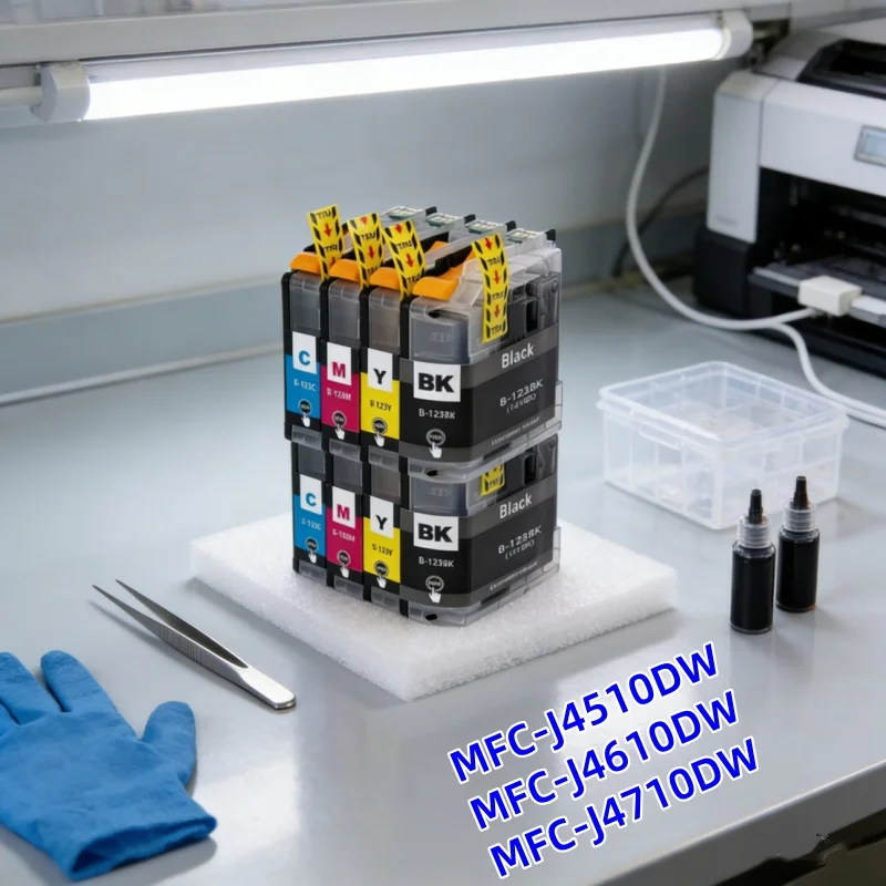 

Derisa 2 компл. LC123 LC-123 LC 123 XL LC123XL струйные картриджи для Brother MFC J4410DW J4510DW J4610DW J4710DW J470DW J6920DW