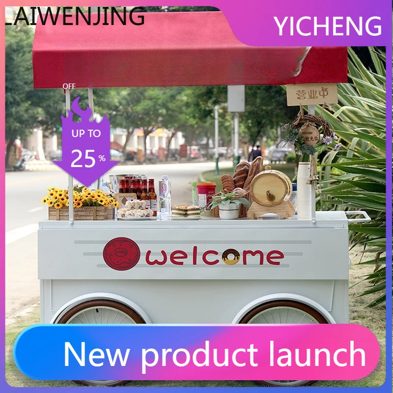 

LYY Iron Art Movable Product Dessert Beverage Promotion Cart Market Night Market Food Street Stall Cart