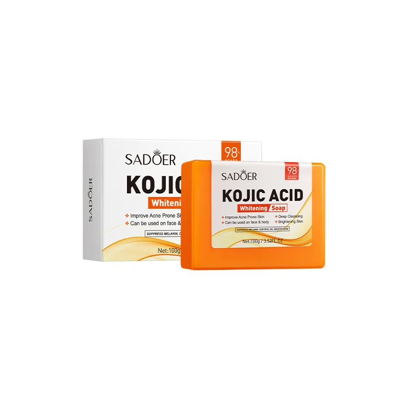 SADOER Kojic Acid Facial Soap Face Wash Foam Facial Cleanser Moisturizing Hydrating Oil Control Body Bathing Handmade Soap