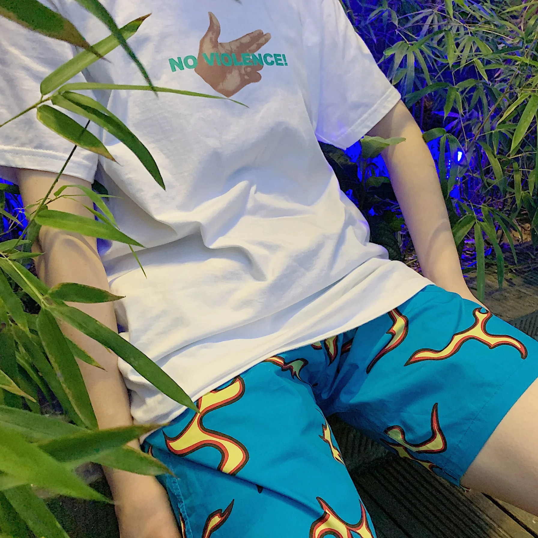 

Blue Flame American Beach orts Летний скейтбординг Повседневный дизайн длиной ниже колена Молодежный свободный крой со средней талией