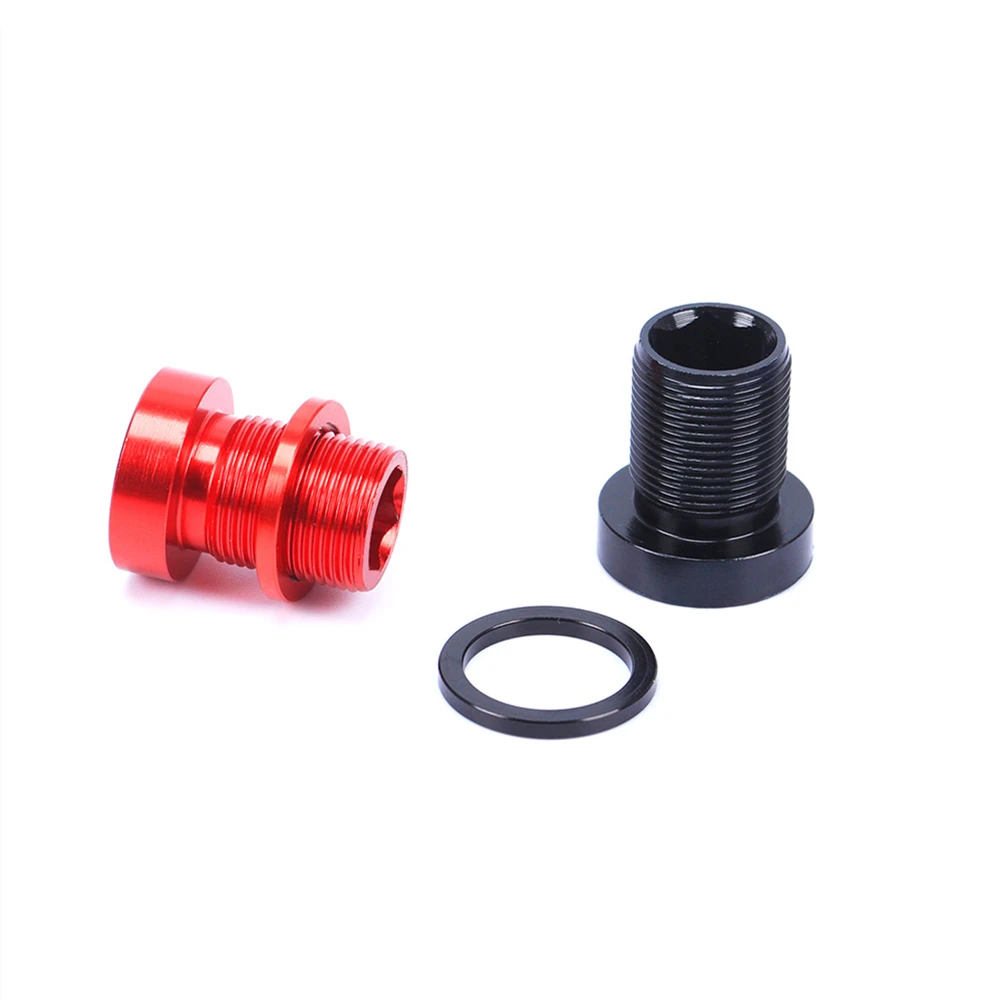 RISK 2pcs M15*19mm MTB BIke Splined Bottom Bracket Bolts Aluminum Alloy Waterproof Dust-proof Cover Bottom Bracket Crank Screws