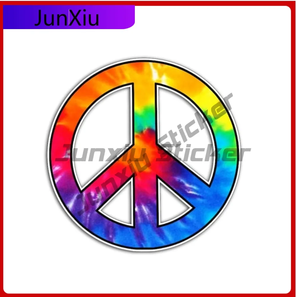

Rainbow Peace Sign Sticker Vinyl Decal Accessories Waterproof Scratch-proof Exterior X 500 Motorcycle Stickers Pattern Custom
