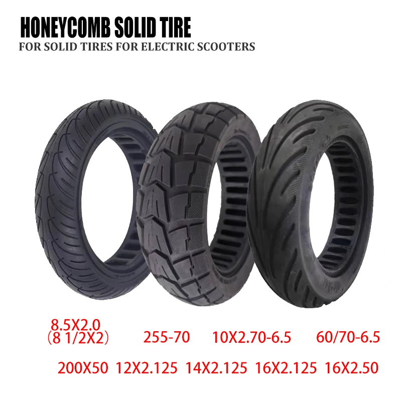 70/65-6.5 10X2.125 14X2.125 16X2.125 electric scooter solid tire 8/10 inch explosion-proof  10x2.70-6.5 anti puncture