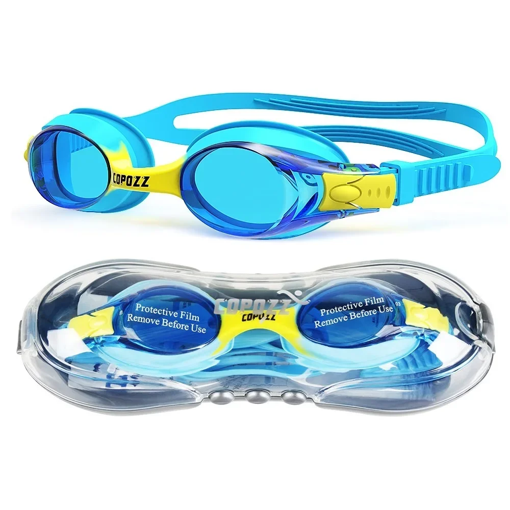 Copozz Kids Diving Swim Goggles - Waterproof Anti Fog UV Colored Lenses Eyewear