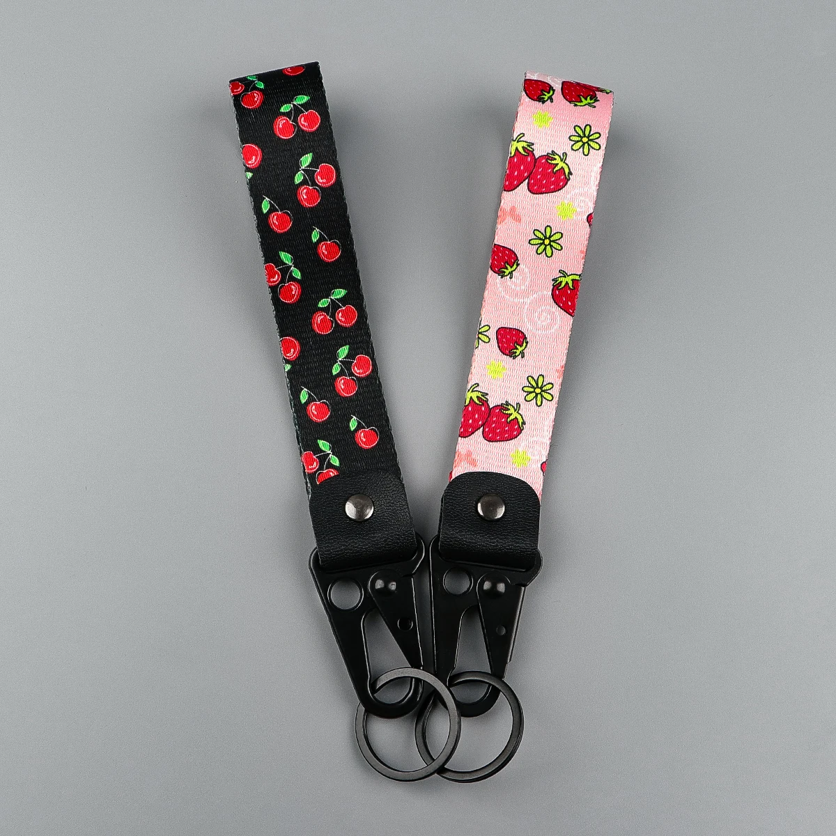 خمر الزهور نمط المفاتيح القط الأسود المفاتيح للنساء الرجال حلقات المفاتيح الفن قصيرة الحبل العلامات الرئيسية تأثيري اكسسوارات الهدايا #5