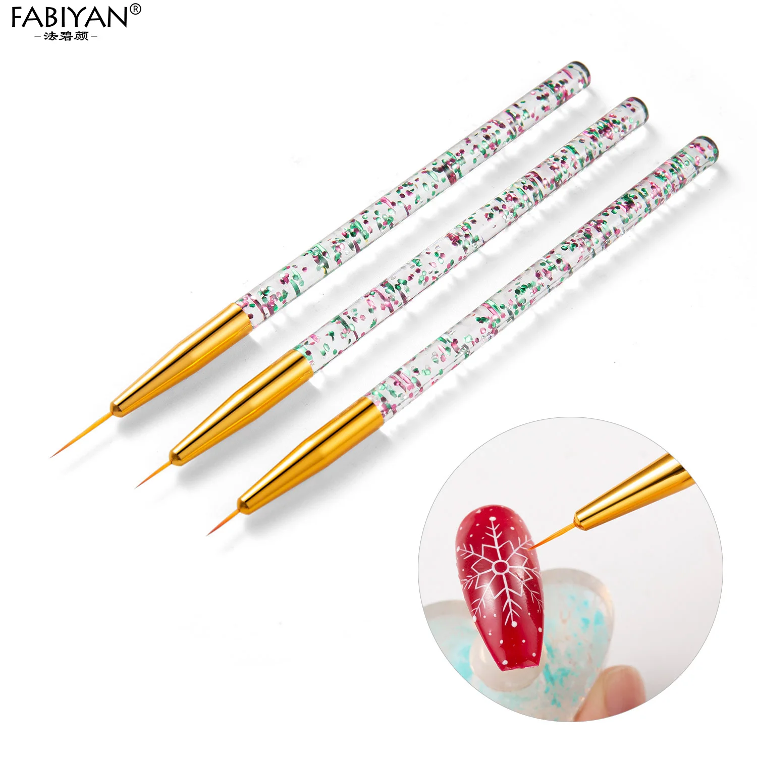 3pcs Nail Art Brush Nail Art Design Painting Brush Nail Art Drawing Brush,DIY Nail Art Design Tool