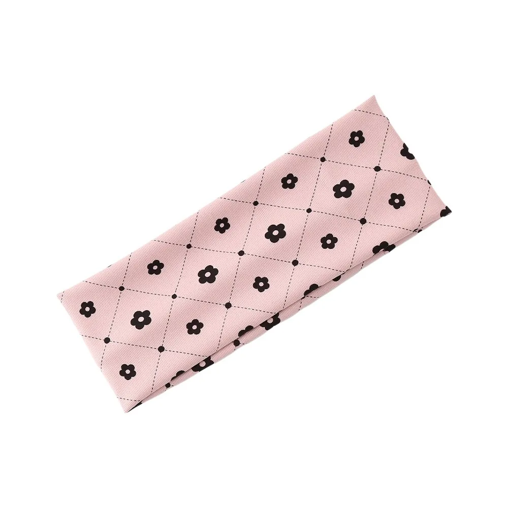 Durable Floral Printed Yoga Headband Elastic Hair Accessories Makeup Headband Sweat-absorbent Floral Print Headwrap Sports