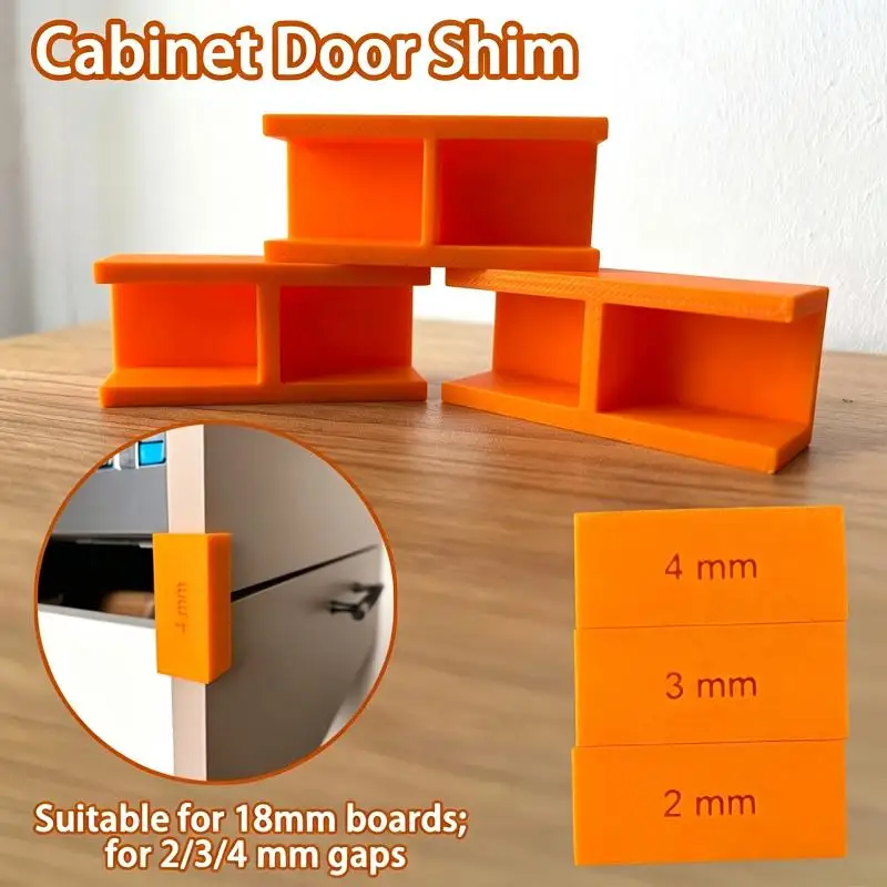5Pcs Cabinet Drawer Shims, 2/3/4mm Gap Adjust Spacers For Panels Under 18mm