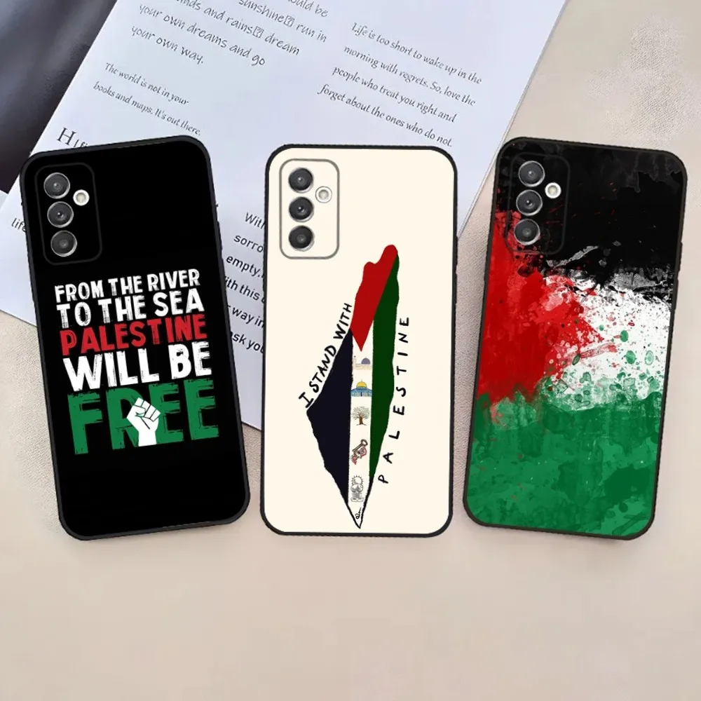 P-PalestineS-S-Flag Phone Case For Samsung S24,23,22,30,21,10,9,Ultra,Plus,Lite,FE,5G Black Soft Case