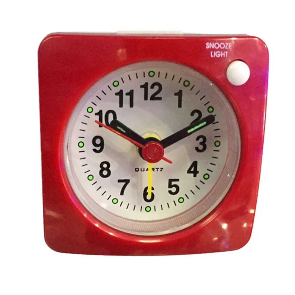 Plastic Mini LED Desk Alarm Clock Built In Light Keywords Alarm Clock Quartz Movement Snooze Function Students