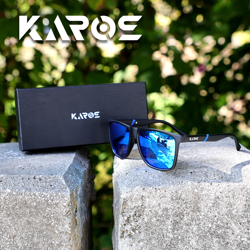 Karos Polarisierte Sonnenbrille, UV400, modische Angelbrille, für Männer und Frauen, Radfahren, Fahren, Wandern, Outdoor-Sportbrille, Box YZ2015
