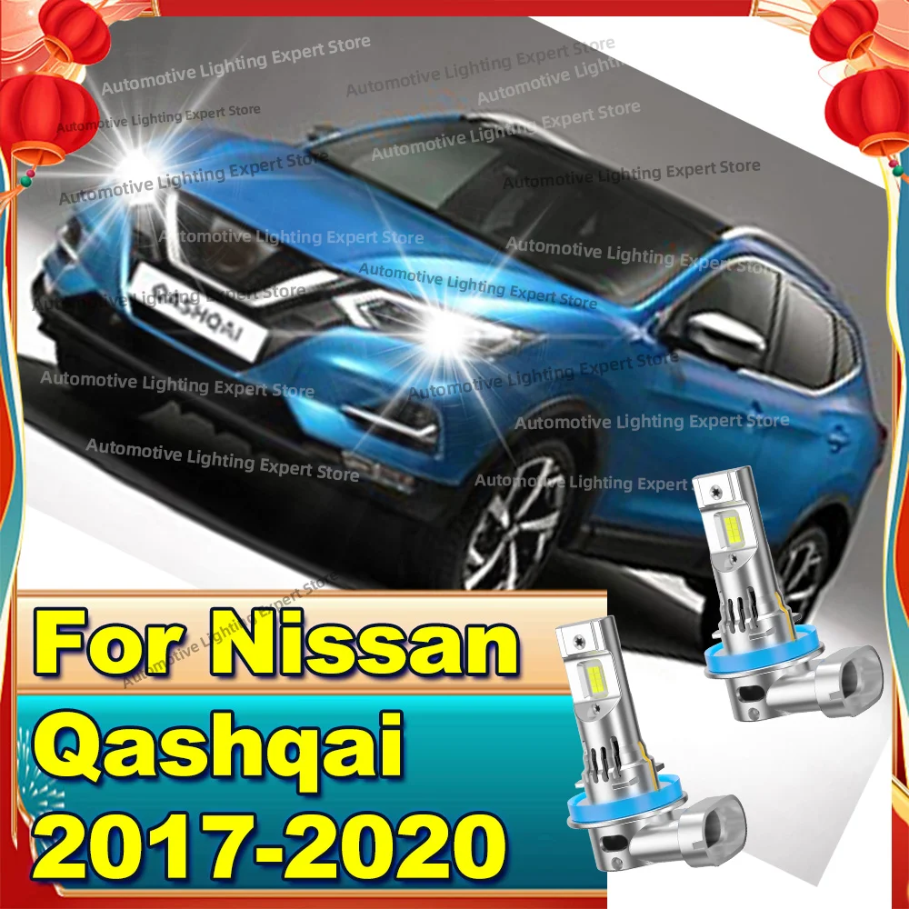 2/4Pcs LED Canbus 30000LM 1:1 Mini Lamp Headlight Bulb 6000K For Nissan Qashqai 2017 2018 2019 2020