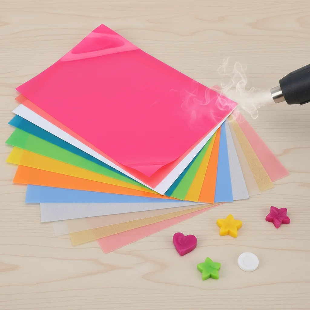 High Quality 12pcs Colorful Heat Shrink Film Sheets 12 Colors 14.5x20CM Shrink Art Paper Shrinkable Film Sheets Keychain Making