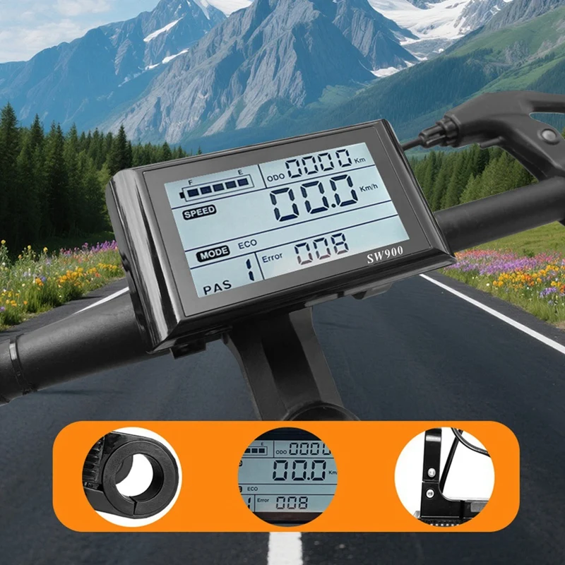 Tri-Mode Controller 36V/48V/52V 80A with SW900 Instrument Panel+Locking Throttle for 2000W Lithium Battery Retrofit Kit