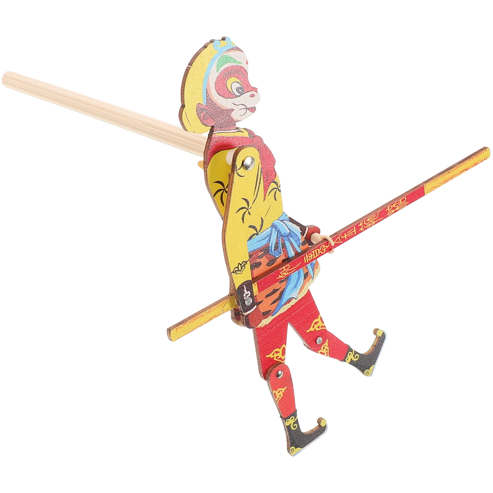 

Toy Chinese Manual Puppet Puppetry Plaything Toys Wooden Prop Puppets Monkey Lift The Thread Theater