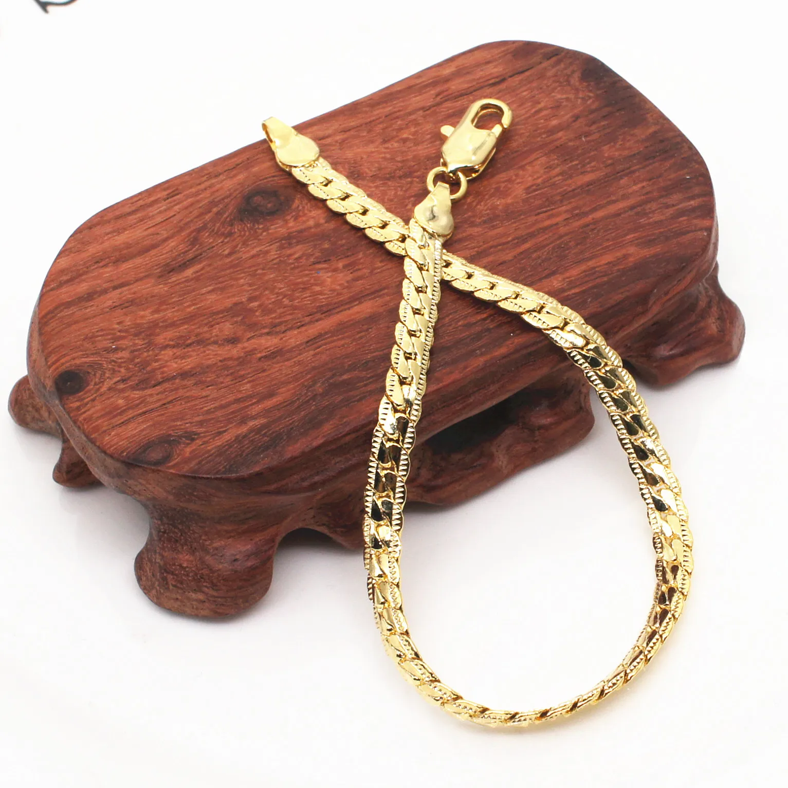 2026 Hot Selling Jewelry Fashion Boutique 925 Silver Plated 18K Gold 5M Side Bracelet Direct Sales and Wholesale