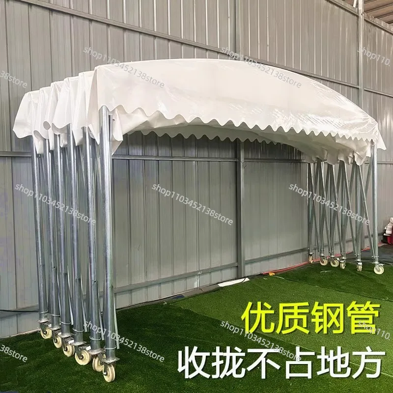 Mobile Shrink Push-pull Canopy Night Market Barbecue Stall Tent