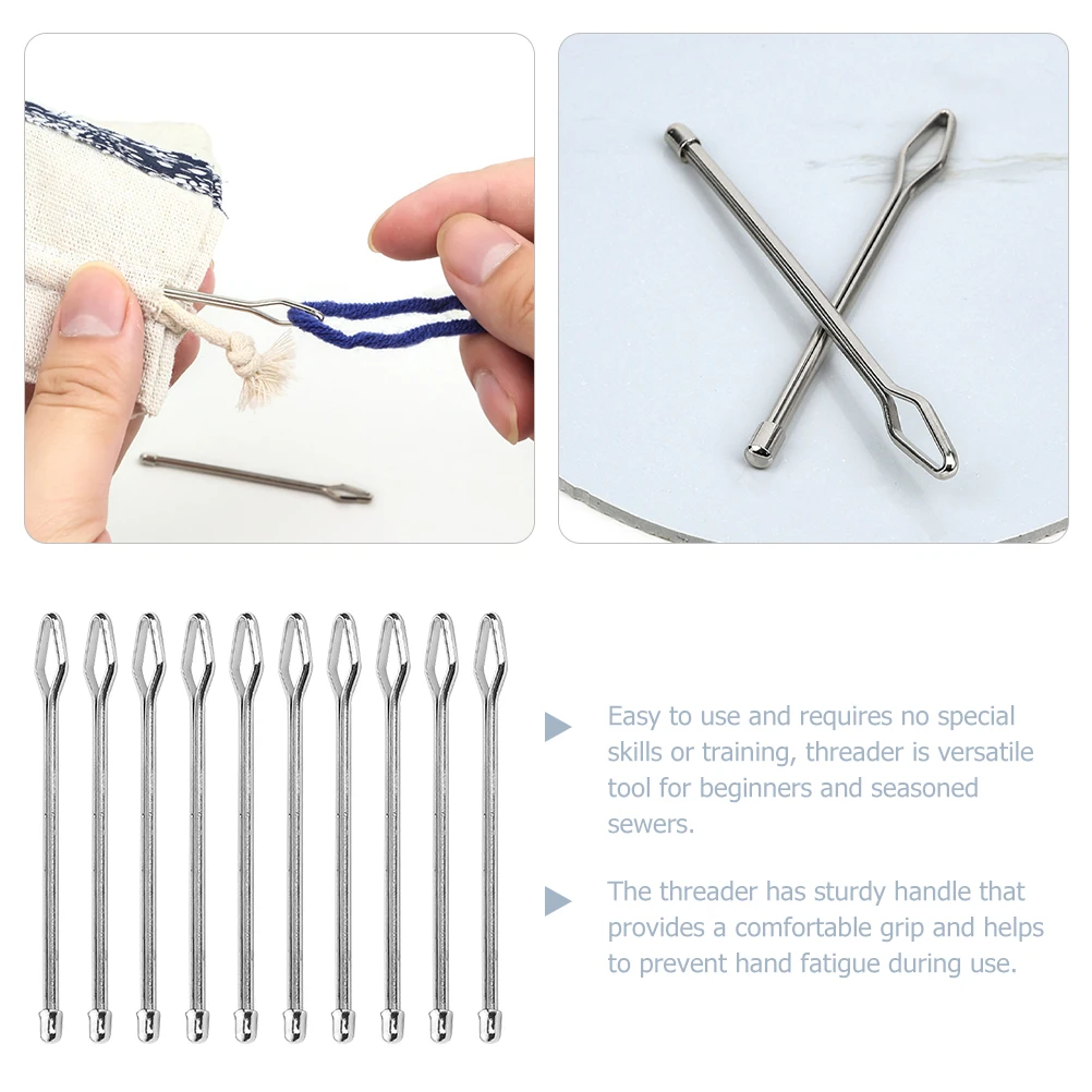 

10pcs Pant Drawstring Threader Puller Tool Compact Lightweight Strong Handle For Home Travel Use Sewing Accessories Supplies