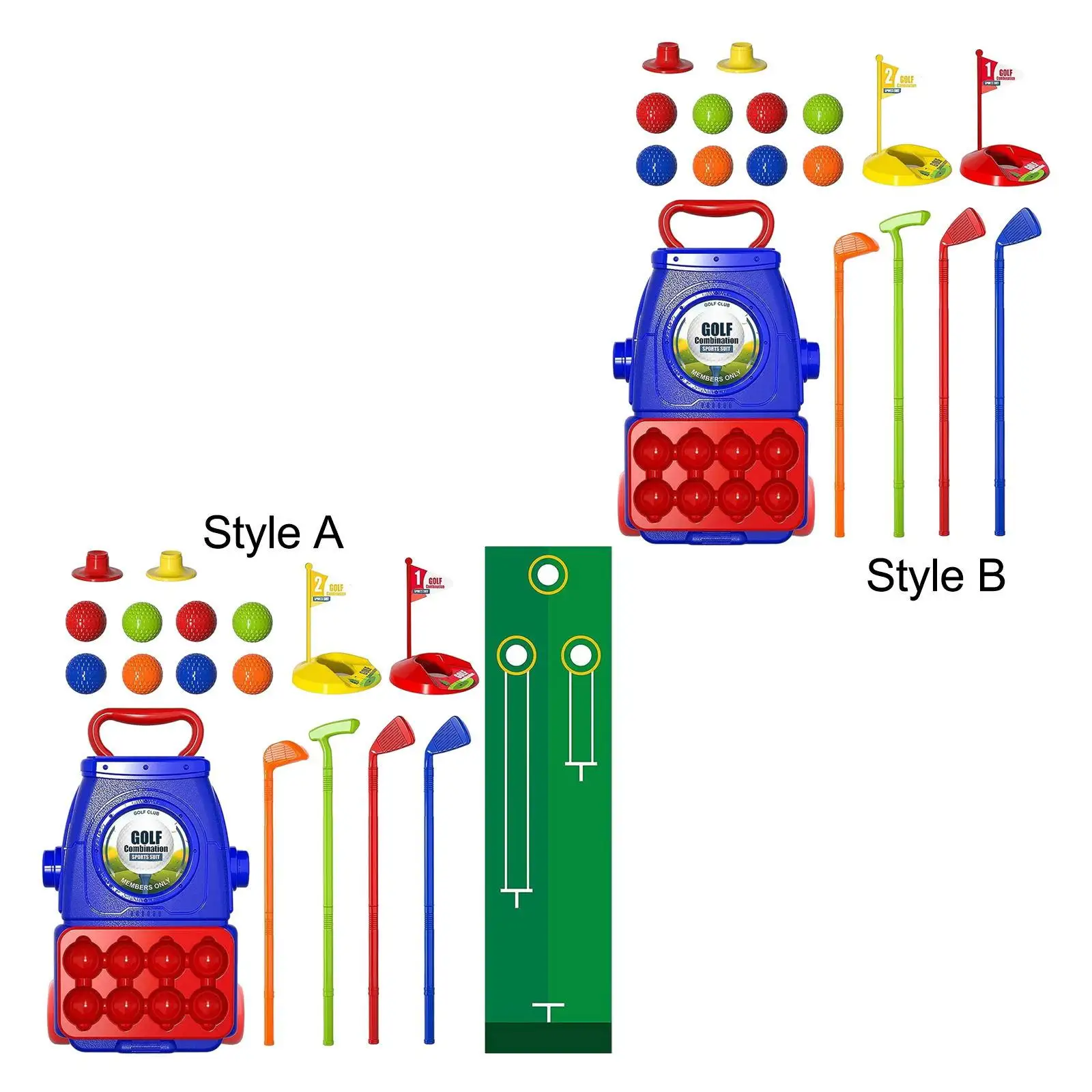 Kids Golf Toys Children's Golf Clubs Education Practicing Golf Toys Set Mini Putter Club for Preschool Outdoor Indoor Garden