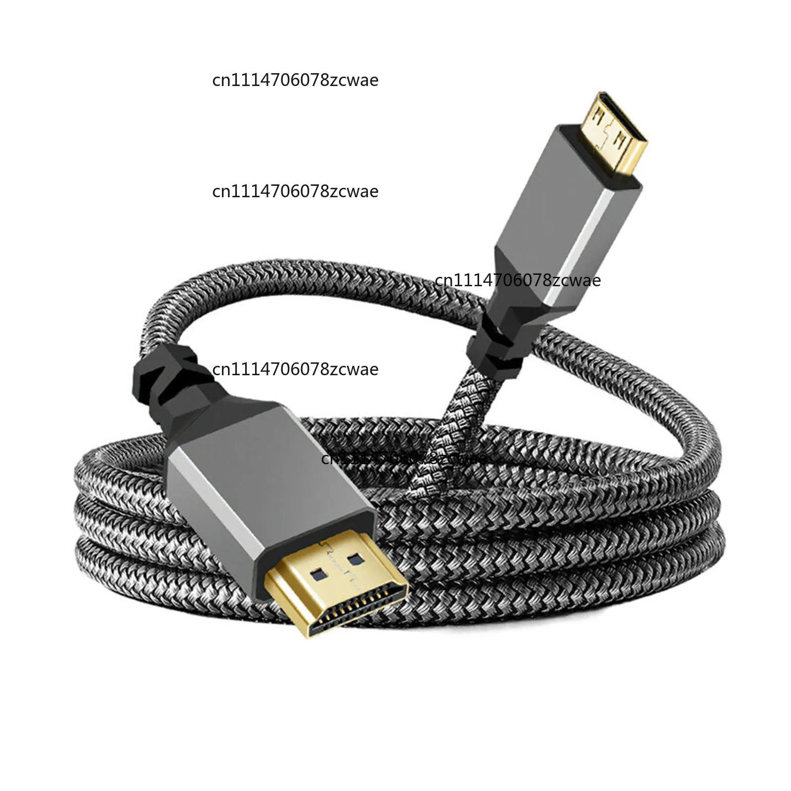 For Camera Projector TV Box Laptop 1m Length Nylon Braid 4K 60Hz 1080P Mini HDMI-Compatible  TO HDMI-Compatible Cable