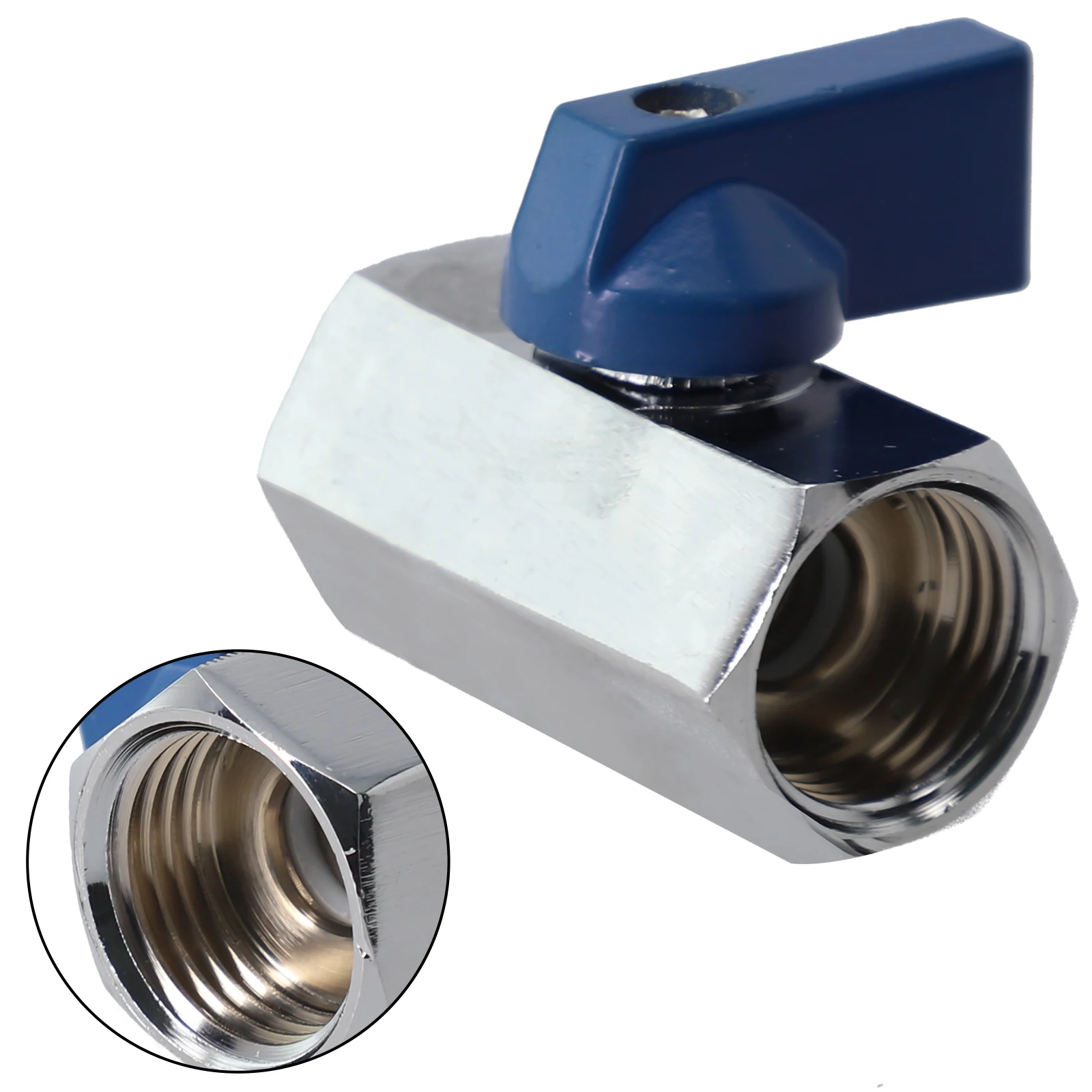 

1pc Stainless Steel Tap Ball Valve 1/4 3/8 1/2 Thread ASI 316 Brewer Aluminum Alloy Handles Home Hardware