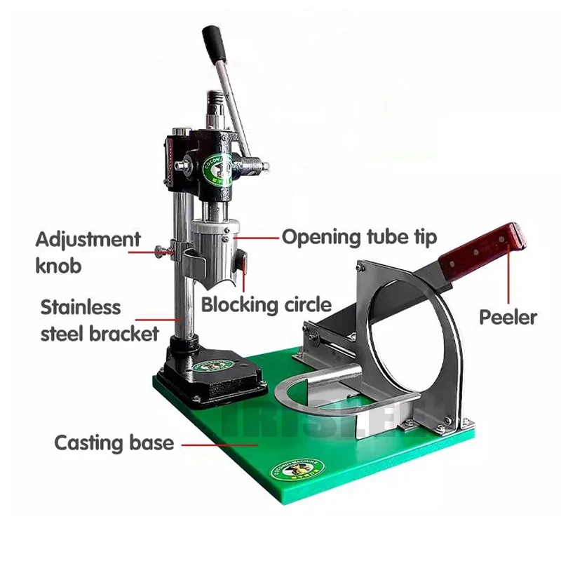 ใช้งานง่ายมือสีเขียวมะพร้าวที่เปิดมะพร้าวฝาปิดเปิดเครื่อง