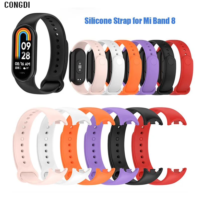 Uhr-Ersatzarmband für Xiaomi Mi Band 8, Silikon, NFC, wasserdichtes Armband für Mi Band 8, buntes, verstellbares Sport-Armband