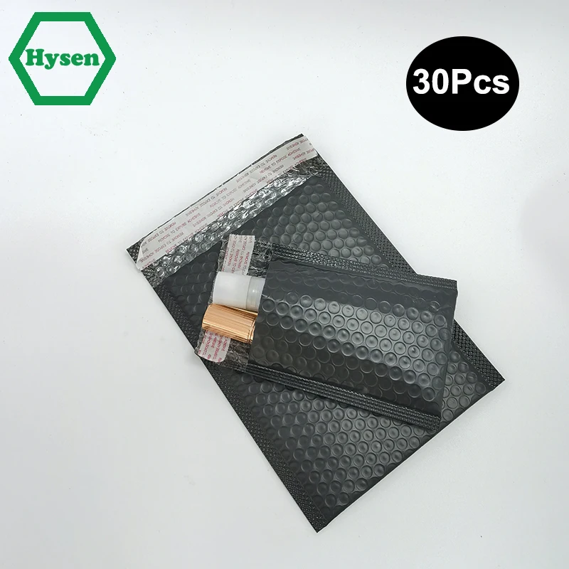 Hysen 30Pcs Dropshipping Black Shockproof Shipping Packaging Bags for Fragile Goods Bubble Delivery Bag