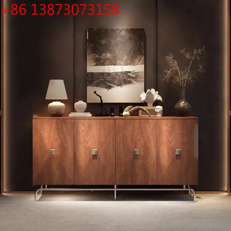 French antique household light luxury solid wood against the wall restaurant premium storage locker