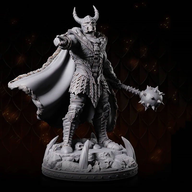 1/18 100mm 1/24 75mm Resin Model Kits Skeleton Warrior Unpainted Figurine No Color RW1188