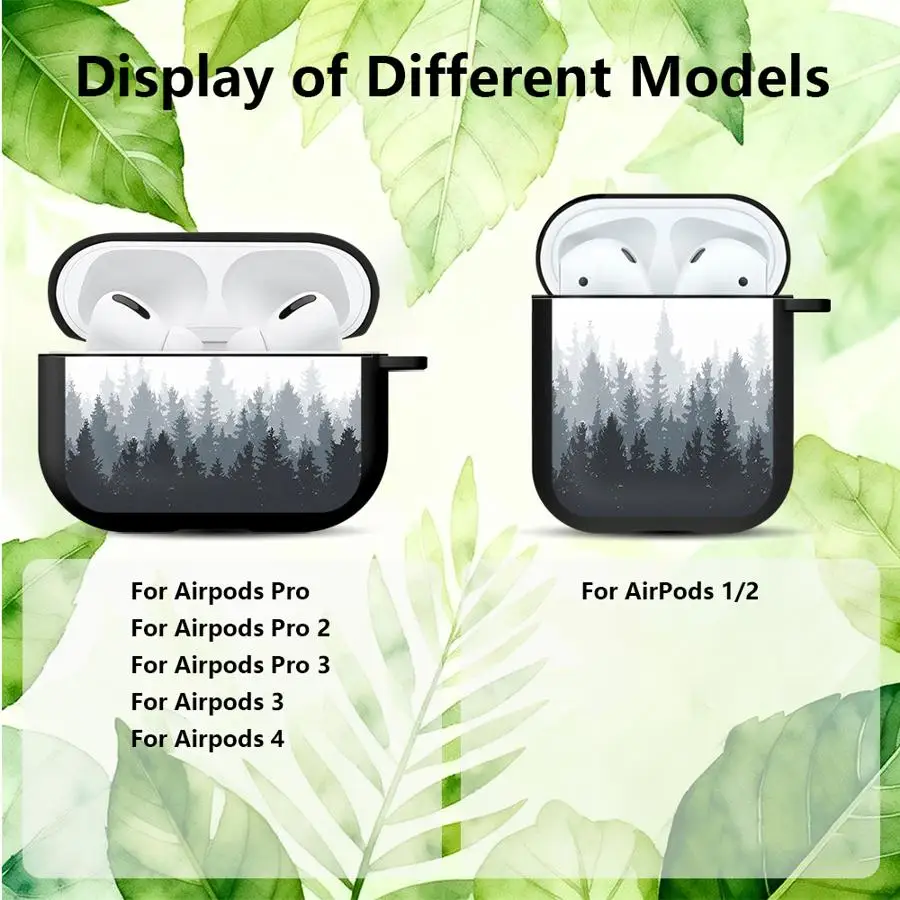 Forest Mist Pattern Earphone Cases Cover Case For Airpods 4 Pro Pro2 3 1 2 Pro3 view 2