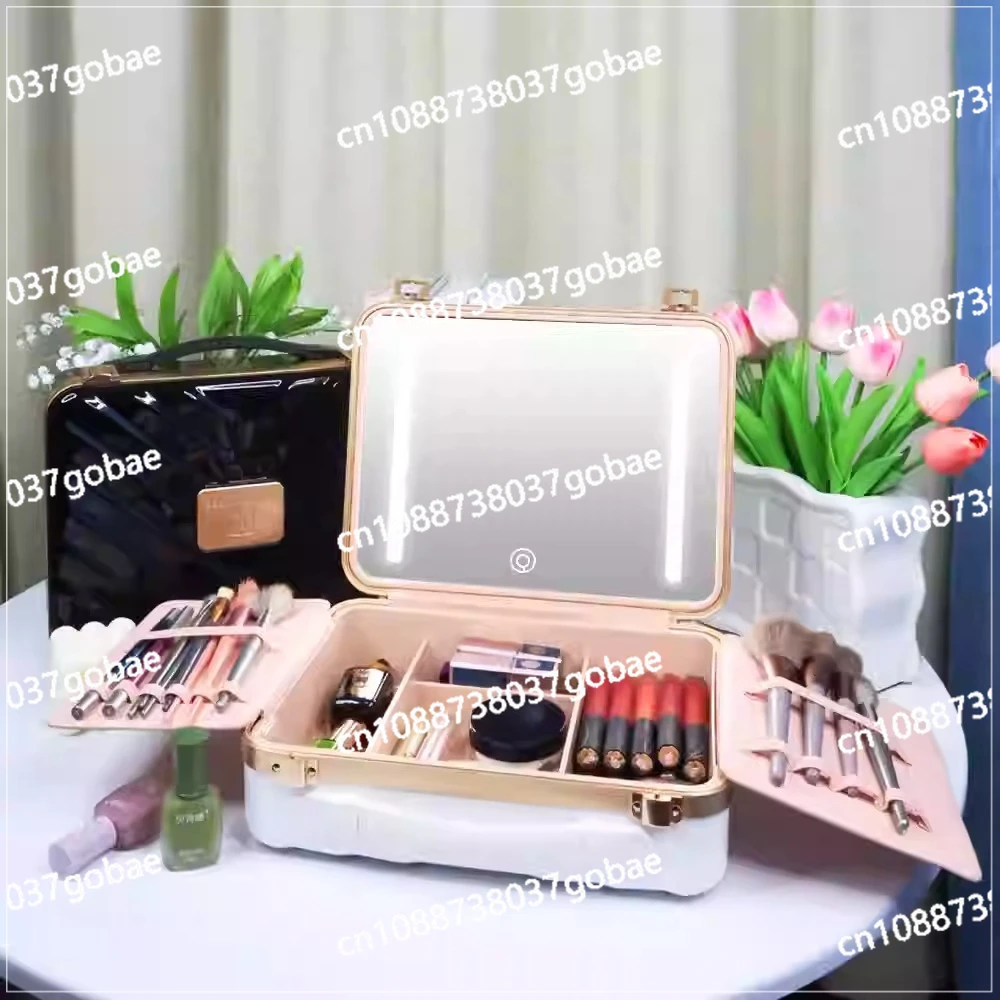 

Smart LED Portable Cosmetic Case Tattoo Embroidery Nail Art Suitcase Makeup Storage Box