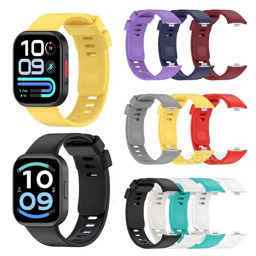 For Redmi Watch 6 Active/Lite/4/5/6 Strap Sports Silicone Replacement Correa Bracelet For Xiaomi Mi Band 10 9 8 Pro Wristband
