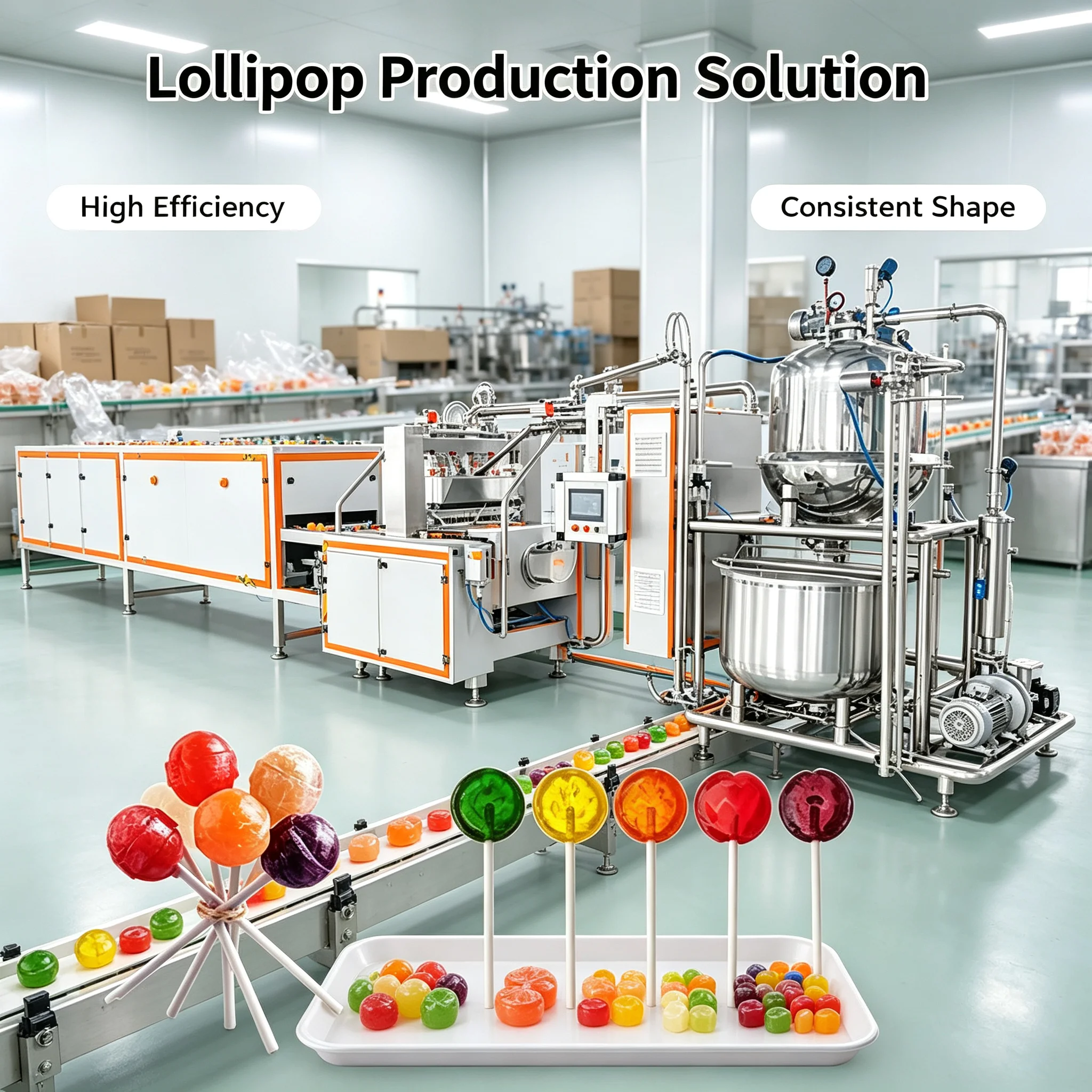Center Filled Candy Line Custom Lollipop Making Equipment for Confectionery Production Customized
