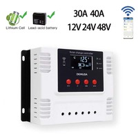 WIFI 30A 40A 50A 60A Solar Charge Controller 12V 24V 48V APP Monitor PV PWM Regulator LCD for Lifepo4 Lithium Lead Acid Battery