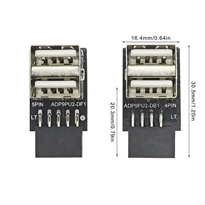 G6DD 9-контактный USB-конвертер USB 2.0 9-контактный женский двухслойный внутренний адаптер-ключ для настольного компьютера