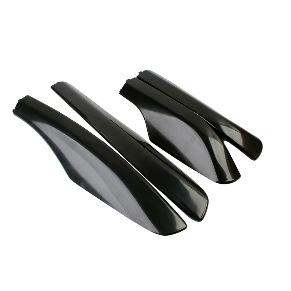 Black Roof Rack Leg Cover Roof Rack Bar Rail End Protection Cover Shell 4pcs For Toyota Fortuner AN50/AN60 Hilux SW4 2004-2015