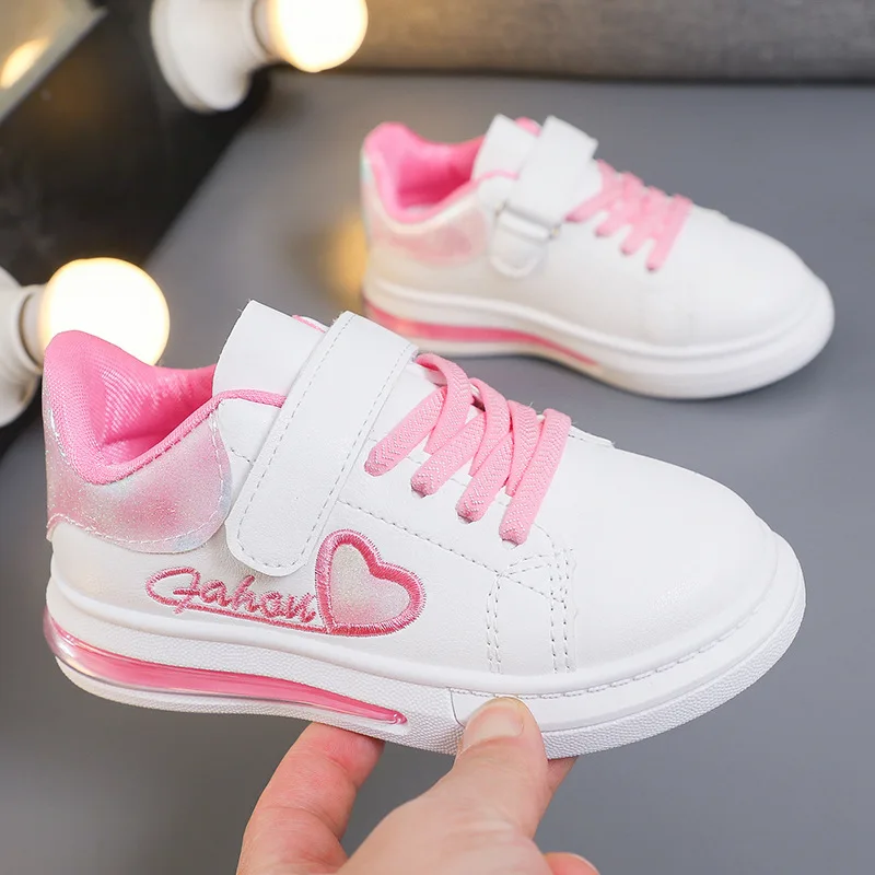 Kid Shoe Girl Small White Shoes New Leather Single Shoes Boy Versatile Sneakers Shoe Fashion Soft Soled Casual Shoes Zapatillas