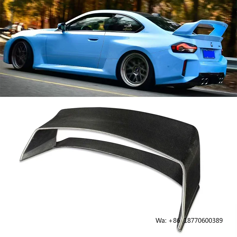 Dry Carbon Fiber Rear Wing for BMW M2 G87 Car Spoilers Mount Lightweight  Alpha N Style  High Wing