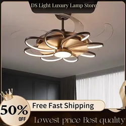 Nordic bedroom decor led lights for room Ceiling fan light lamp restaurant dining room Ceiling fans with lights remote control