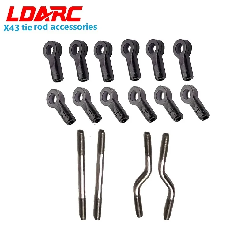 LDARC Plastic + Metal tie rod replacement accessories Upgrade parts for LDARC 1/43 X43 RC CAR off-road