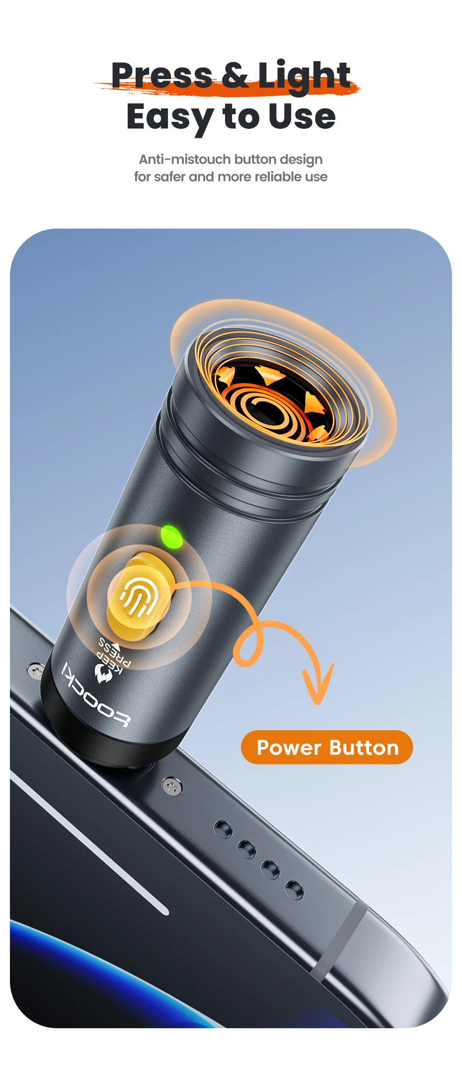 Toocki TG13/14 Typ-C Mini-Elektrofeuerzeug Plug&Play Blow to Light Mobiler Zigarettenanzünder Flammenlos Winddicht Schnelle Zündung – Detail 8