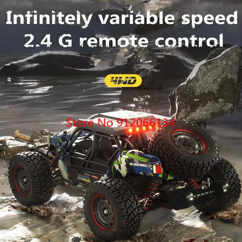 1:16 Desert 80KM/H High-Speed Rally Off-Road RC Truck 4WD Brushless ESC Metal Differential LED Lighting Radio Control Racing Car