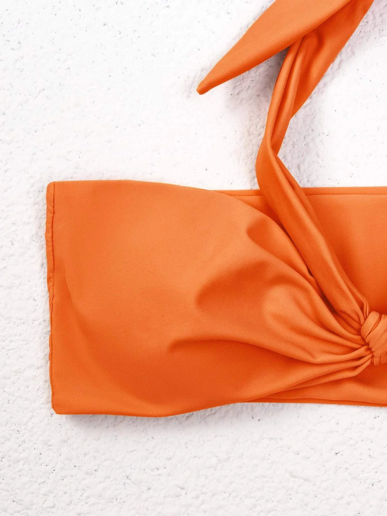 Nó frente bandeau cintura alta biquíni maiô feminino duas peças conjunto de biquíni verão praia