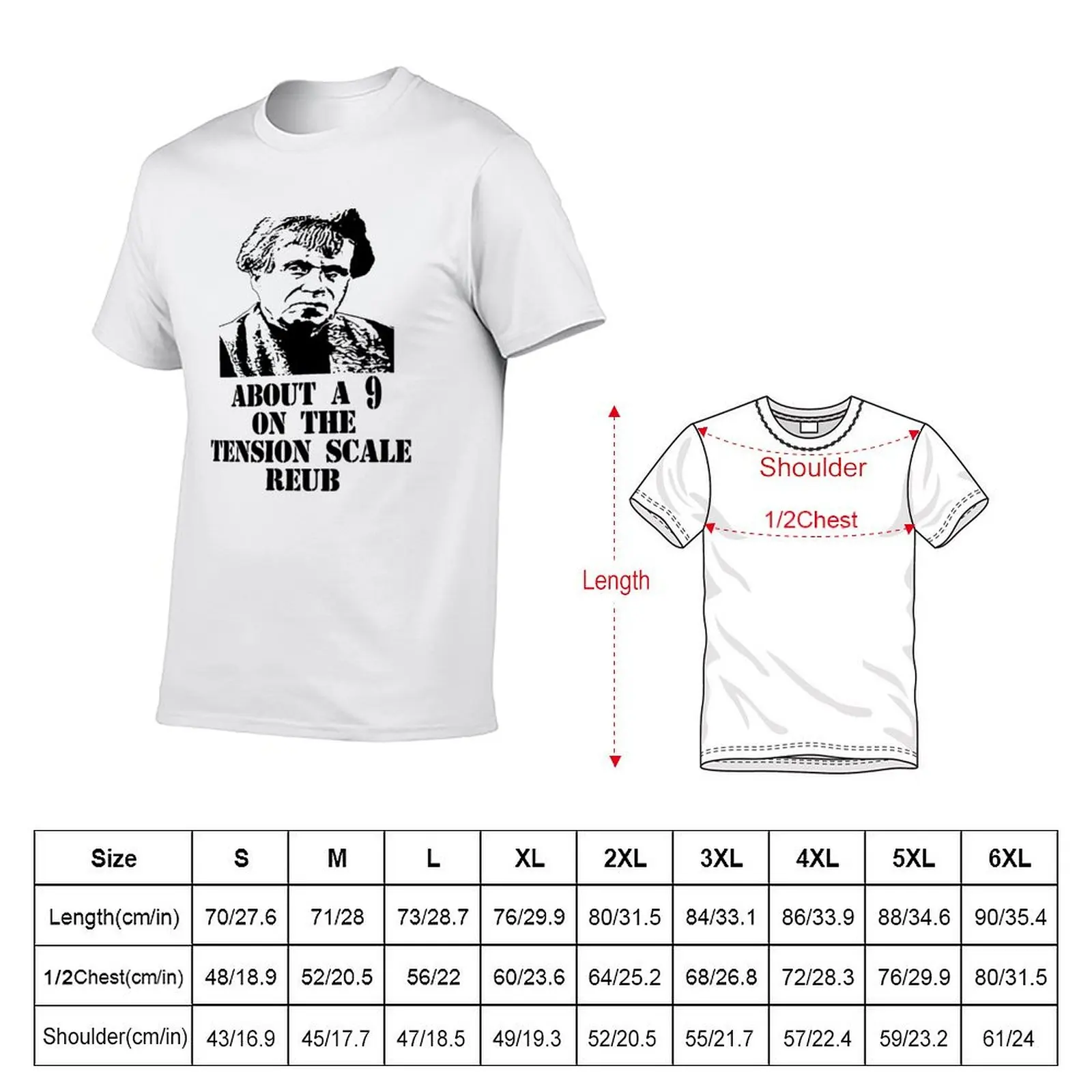 About A 9 On The Tension Scale Reub T-Shirt Anti-Pilling Casual T-Shirt