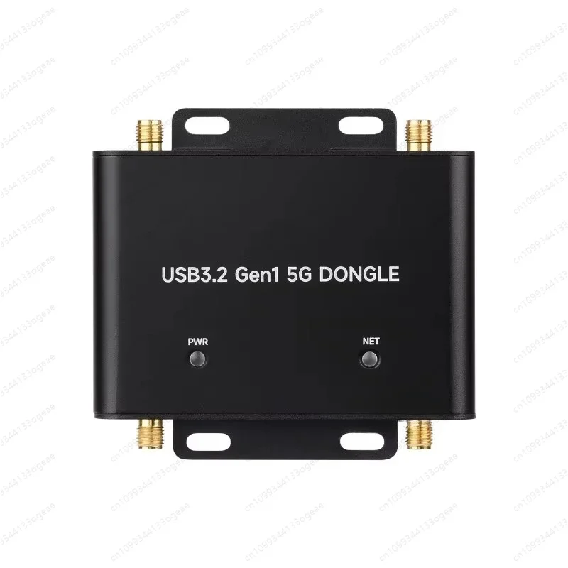 5G DONGLE Expansion Board, USB 3.2 Port, Aluminum Alloy Case, Quad Antennas, Onboard M.2 Key B Interface, Options for 5G Module