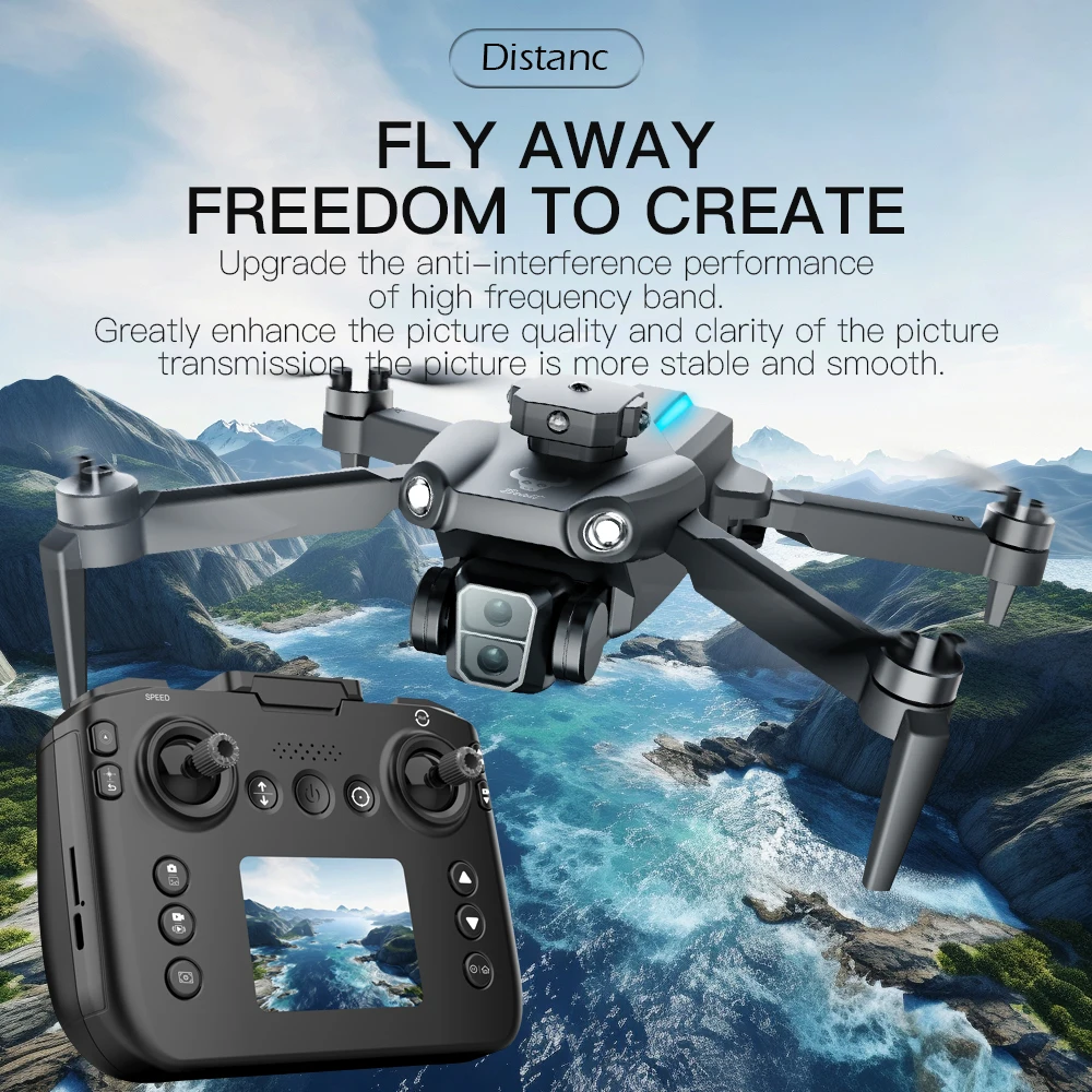 New Drone SG109 PRO Screen Control Intelligent Obstacle Avoidance Quadcopter Optical Flow Brushless Motor with Screen RC Drone