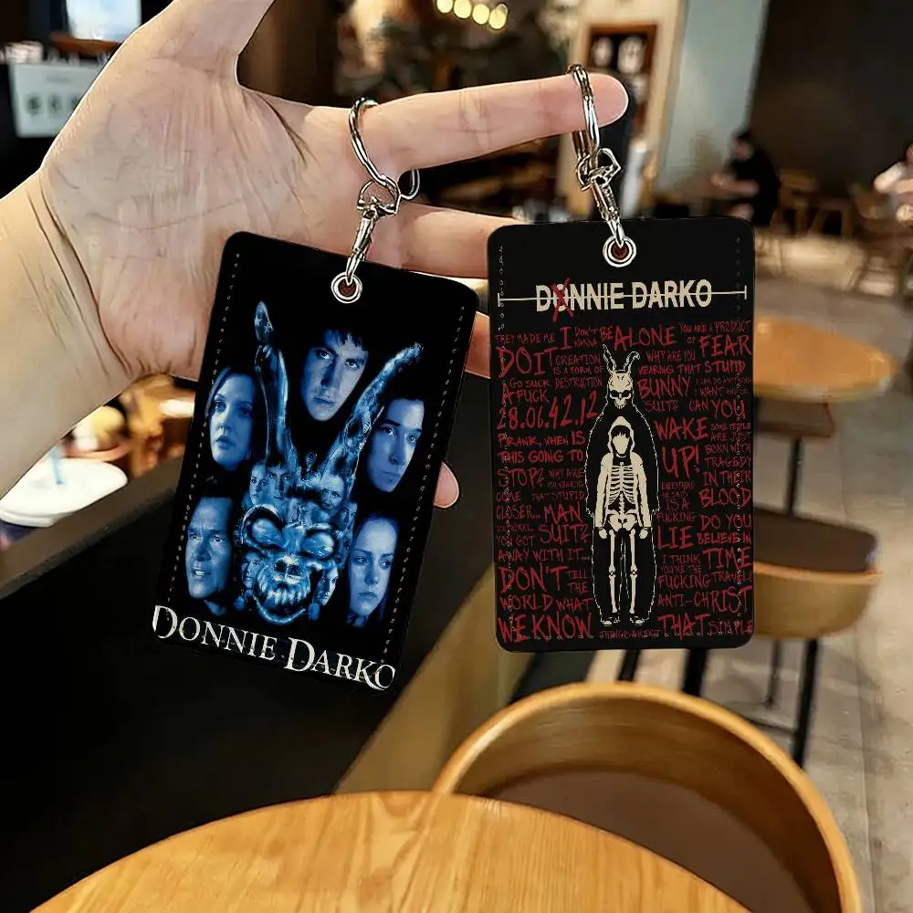 Hot Movie Donnie D-Darko Card Holder Keychain Key Ring Door Lock Access Protective Case For Security Gift